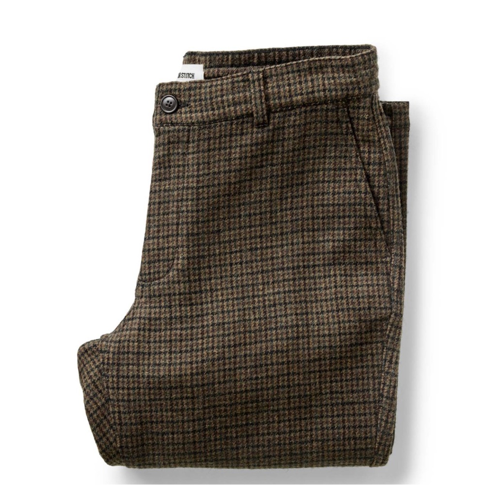 Taylor Stitch The Carmel Pant in Timber Guncheck Italian Wool Size 29